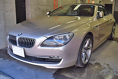 BMW・640i・カブリオレ(F12)を前から撮影